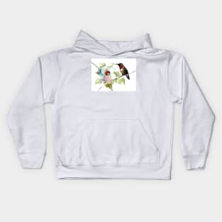 Hummignbird and Magnolia Flowers Kids Hoodie